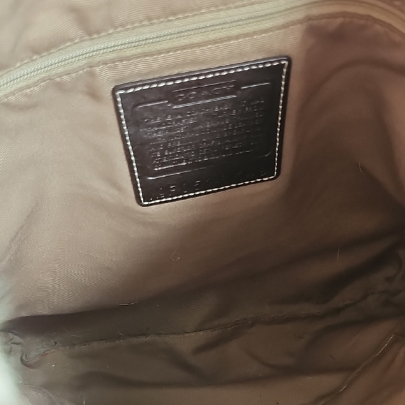 COACH Vintage 2005 Signature Hobo Canvas, Suede & FAUX Fur handbag F052-8K48. - Picture 10 of 11